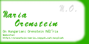 maria orenstein business card